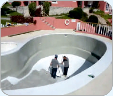 Waterproofing membrane being applied